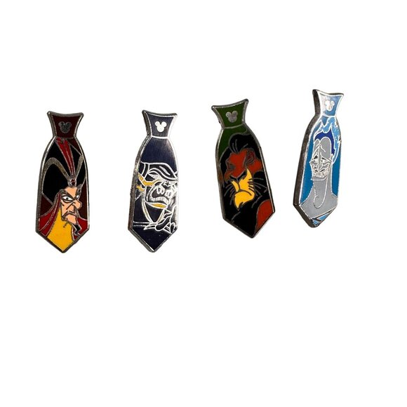 Disney Jewelry - Disney Villains Necktie Trading Pin Hades Scar Hidden Mickey Brooch Jewelry